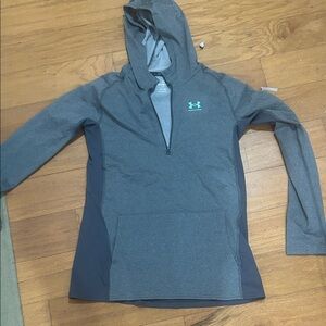 Kids Under Armour Charcoal and Teal Hoodie